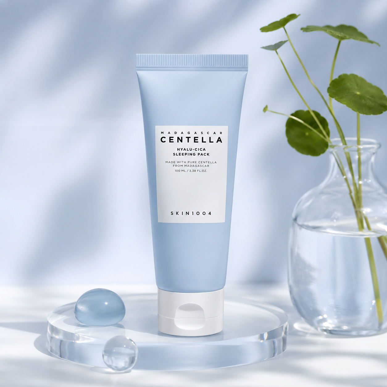 Skin1004 Madagascar Centella Hyalu-Cica Sleeping Pack 100ml on a light background